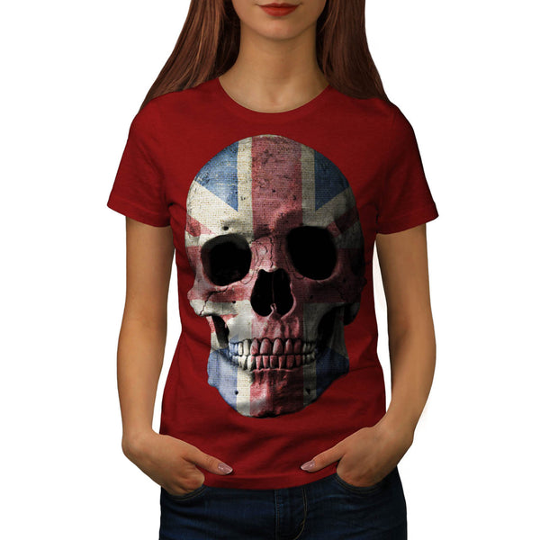 British Flag Skull Womens T-Shirt