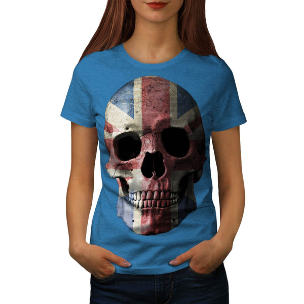 British Flag Skull Womens T-Shirt