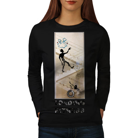 Zombie Keeping Fit Womens Long Sleeve T-Shirt