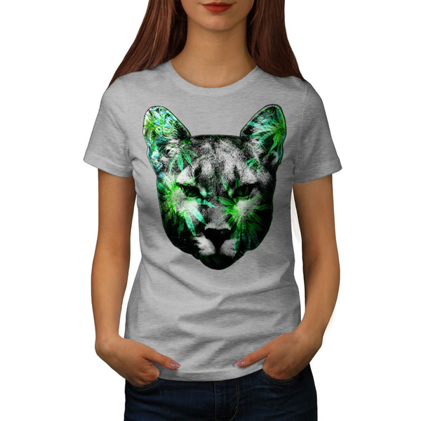 Flashy Wild Cat Face Womens T-Shirt