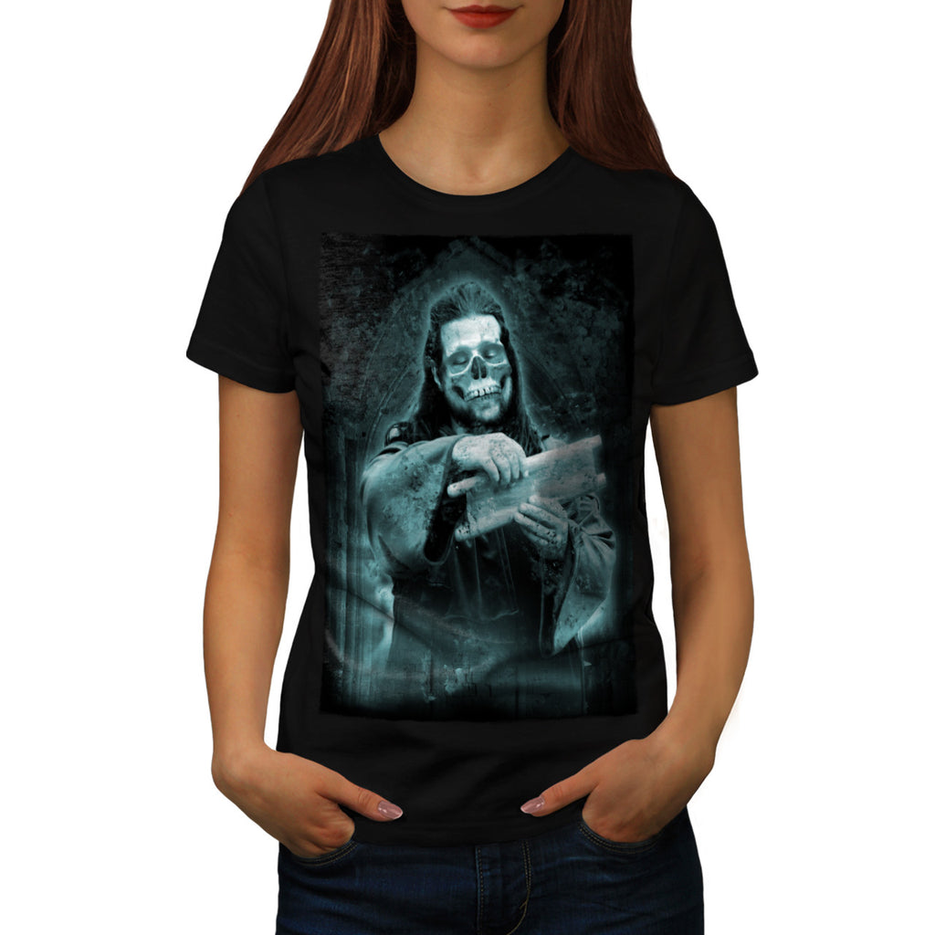 Skull Religion Mask Womens T-Shirt