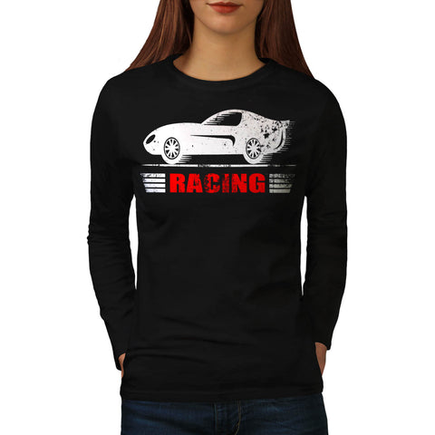 Vintage Racing Car Womens Long Sleeve T-Shirt