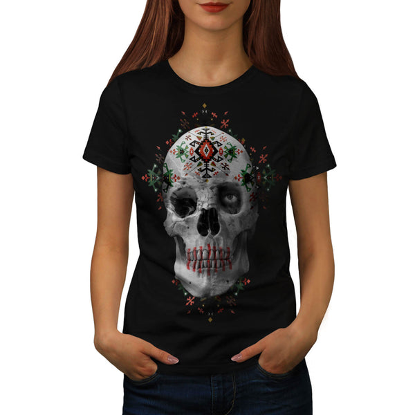 Skull Head Sugar Eye Womens T-Shirt