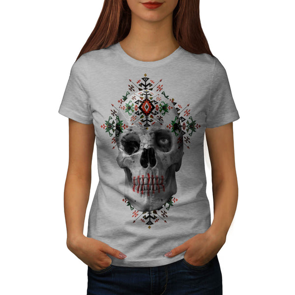 Skull Head Sugar Eye Womens T-Shirt