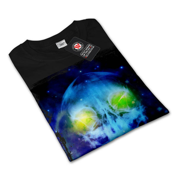 Space Alien Skull Womens Long Sleeve T-Shirt