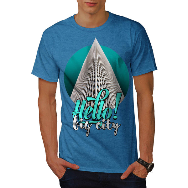 Hello Big City Theme Mens T-Shirt