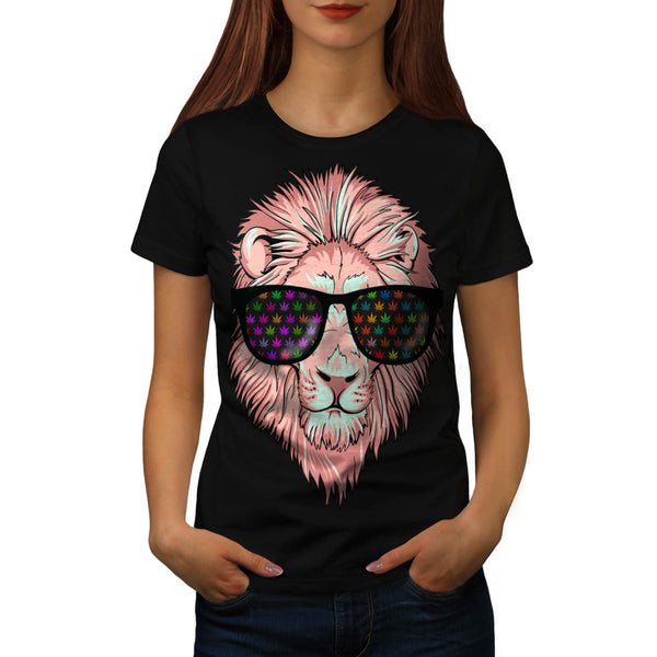Wild Cat Sun Glasses Womens T-Shirt