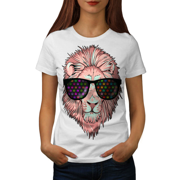 Wild Cat Sun Glasses Womens T-Shirt