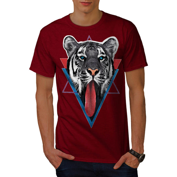 Tiger Tongue Lick Mens T-Shirt