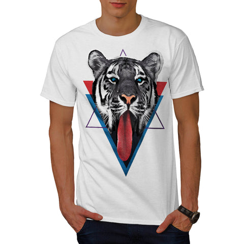 Tiger Tongue Lick Mens T-Shirt