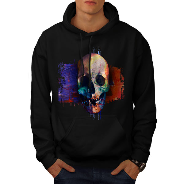Skull Head Glow Art Mens Hoodie