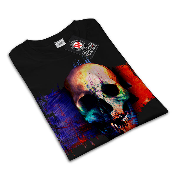 Skull Head Glow Art Mens T-Shirt
