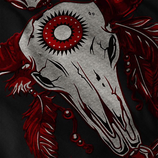 Indian Buffalo Skull Mens Long Sleeve T-Shirt
