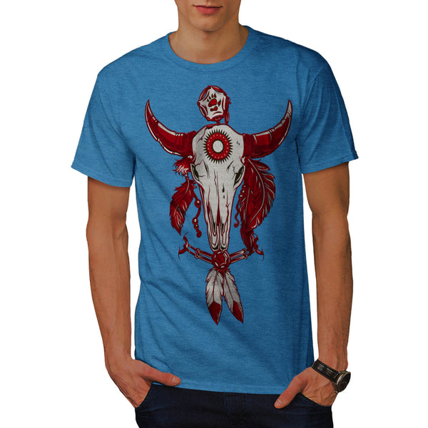 Indian Buffalo Skull Mens T-Shirt