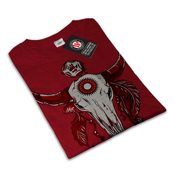 Indian Buffalo Skull Mens T-Shirt