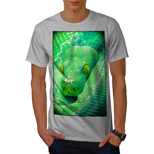 Green Snake Slither Mens T-Shirt