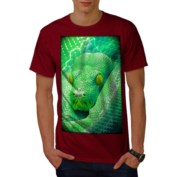 Green Snake Slither Mens T-Shirt