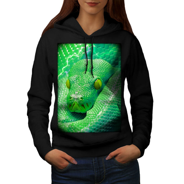 Green Snake Slither Womens Hoodie