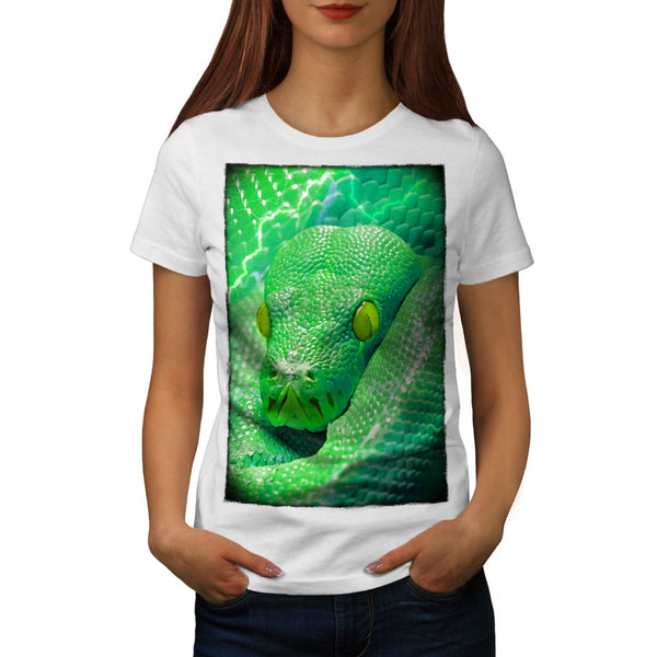 Green Snake Slither Womens T-Shirt