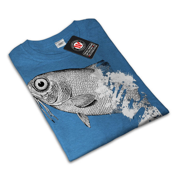 Graphic Fish Print Mens T-Shirt