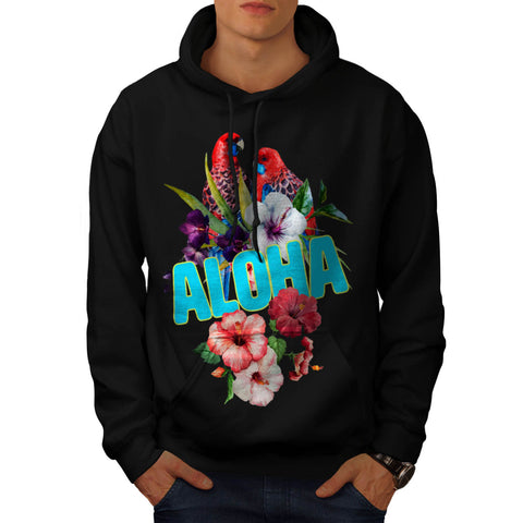 Hawaiian Aloha Bloom Mens Hoodie