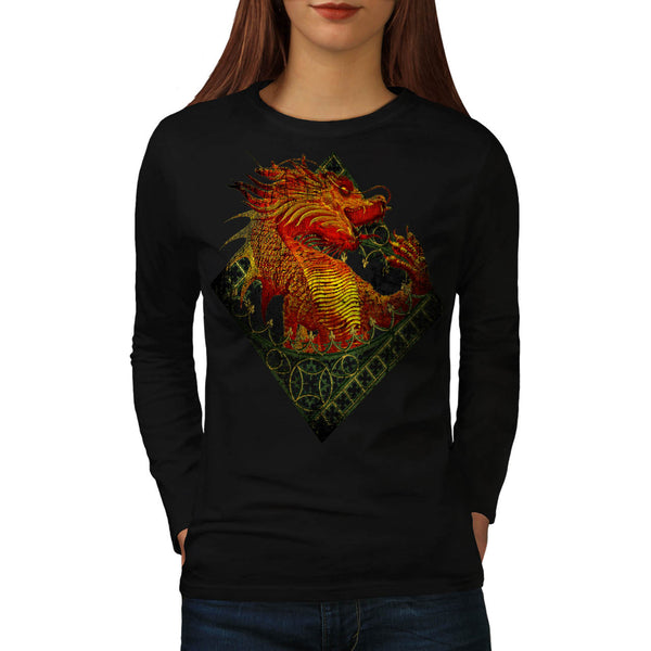 Dragon Fantasy Beast Womens Long Sleeve T-Shirt
