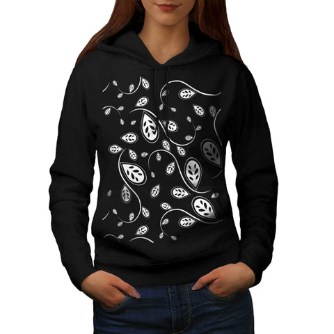 White Drop Pattern Womens Hoodie