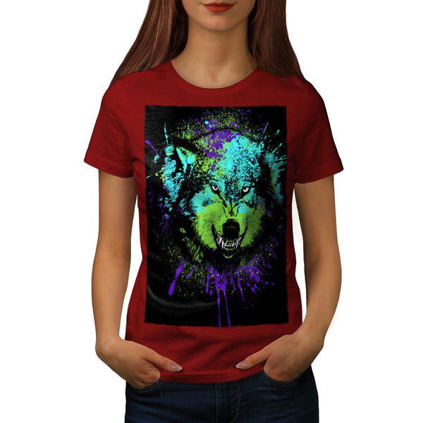 Predator Wolf Face Womens T-Shirt