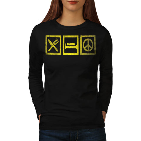 Eat Sleep Make Peace Womens Long Sleeve T-Shirt