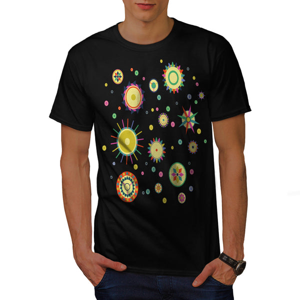 Geometric Space Fun Mens T-Shirt