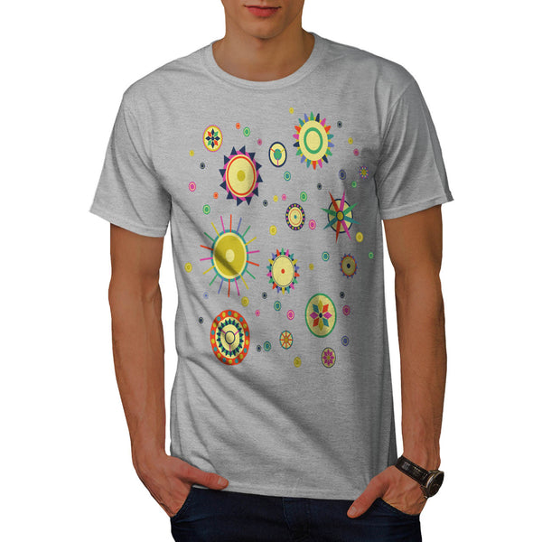 Geometric Space Fun Mens T-Shirt