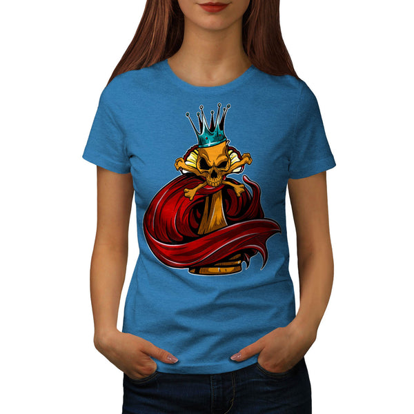 Chess Skull Figure Womens T-Shirt