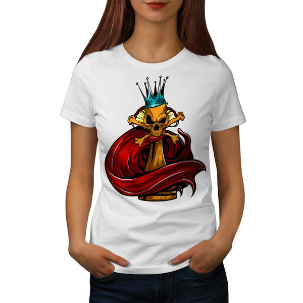 Chess Skull Figure Womens T-Shirt