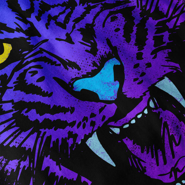 Purple Tiger Attack Mens T-Shirt
