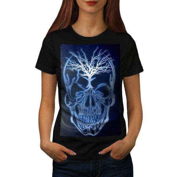 Skull Head Soul Glow Womens T-Shirt
