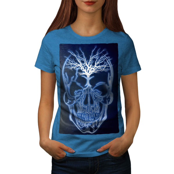 Skull Head Soul Glow Womens T-Shirt
