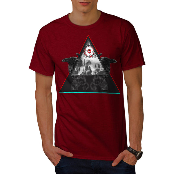 Gothic Triangle Eye Mens T-Shirt