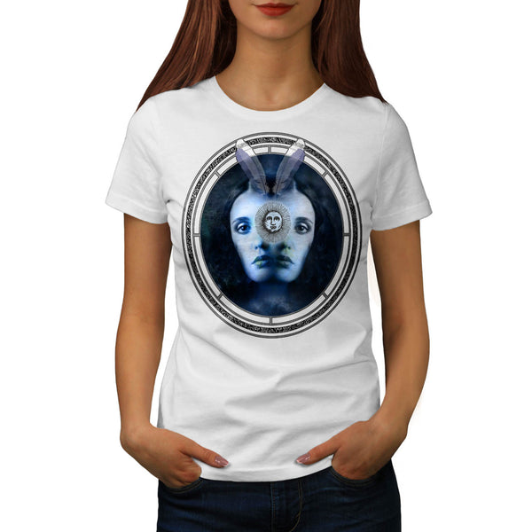 Two Face Lady Mirror Womens T-Shirt
