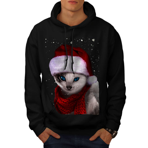 Xmas Cute Kitten Cat Mens Hoodie