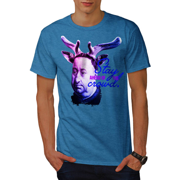 Elk Man Head Funny Mens T-Shirt