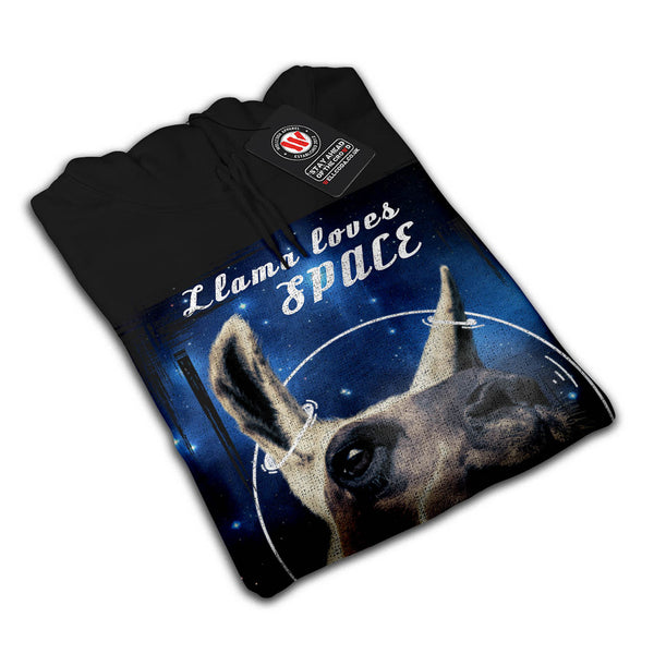 Lama Love Space Fun Mens Hoodie