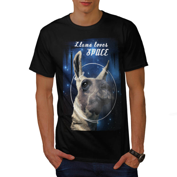 Lama Love Space Fun Mens T-Shirt