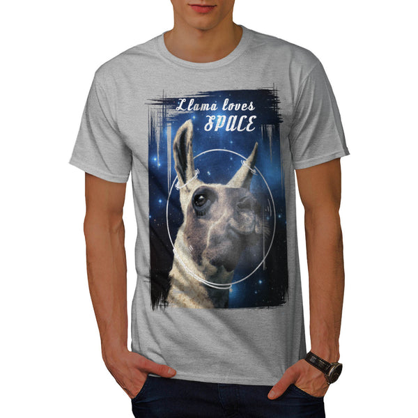 Lama Love Space Fun Mens T-Shirt