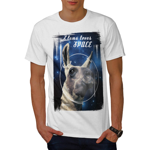 Lama Love Space Fun Mens T-Shirt