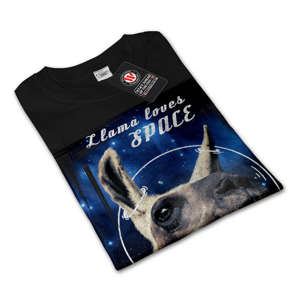 Lama Love Space Fun Womens Long Sleeve T-Shirt
