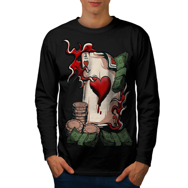 Poker Play Fashion Mens Long Sleeve T-Shirt