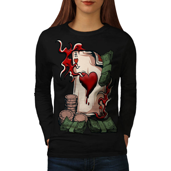 Poker Play Fashion Womens Long Sleeve T-Shirt