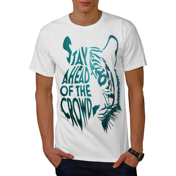Tiger Face Print Mens T-Shirt