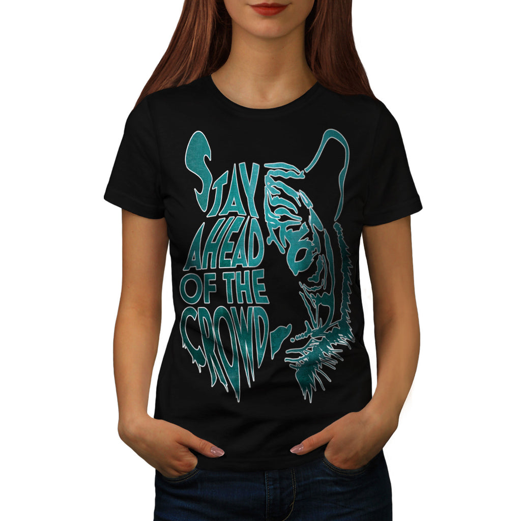 Tiger Face Print Womens T-Shirt
