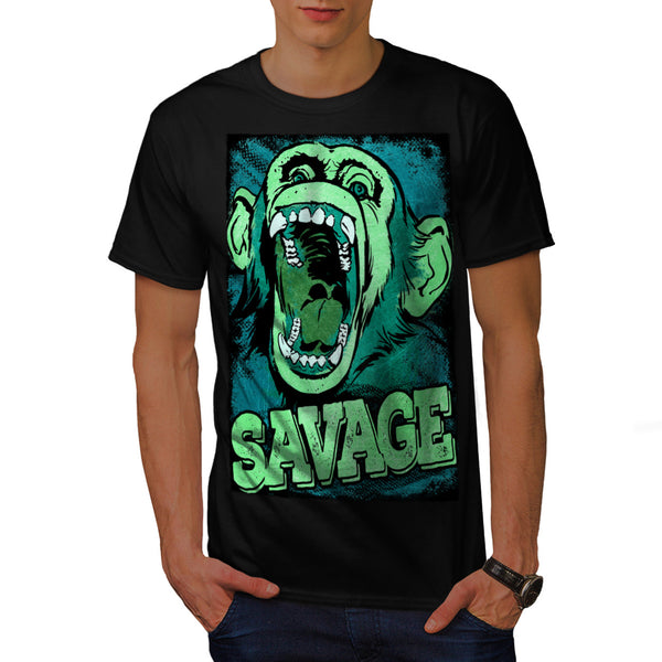 Crazy Monkey Scream Mens T-Shirt